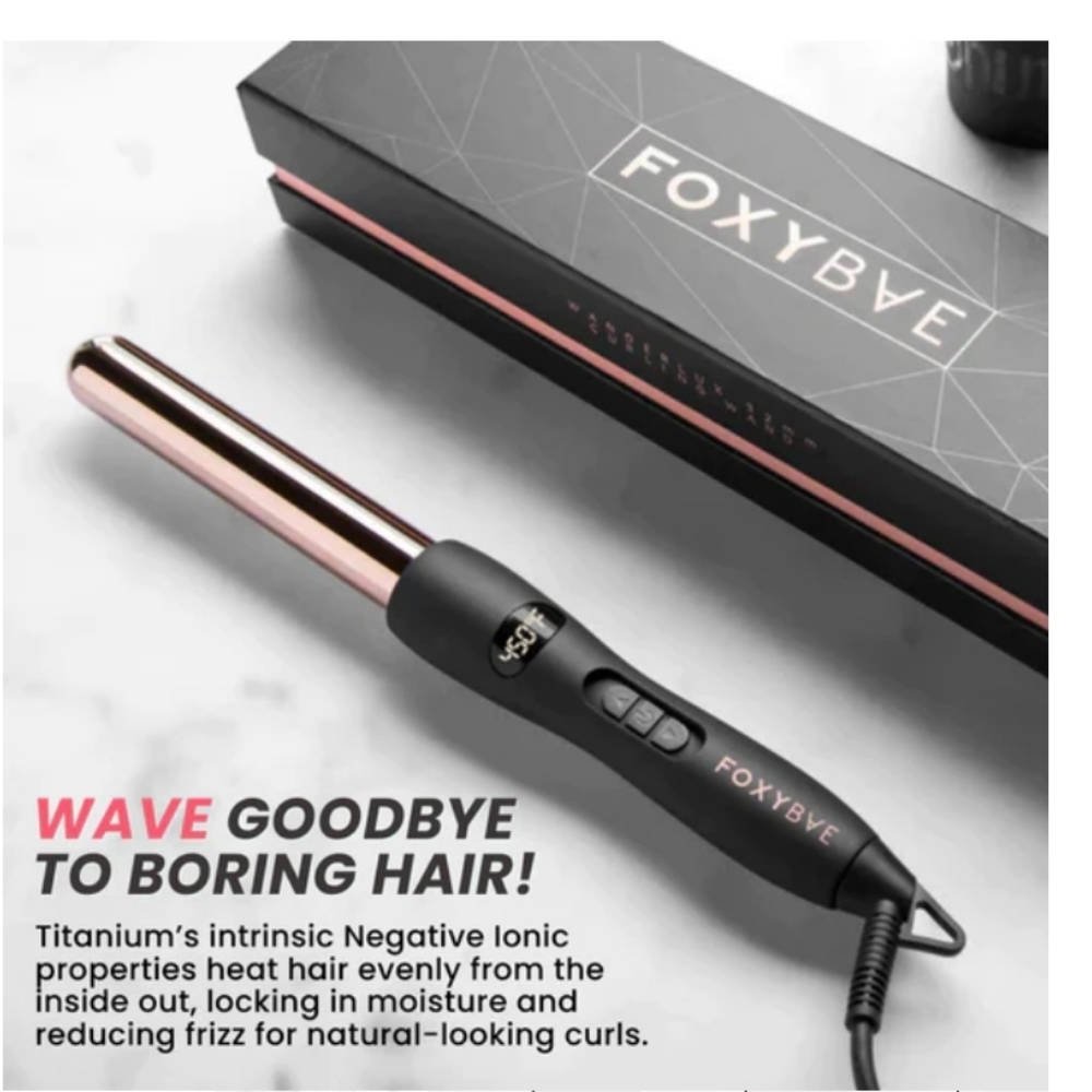 FoxyBae Rose Gold Titanium Curling Wand - Picture 3 of 4